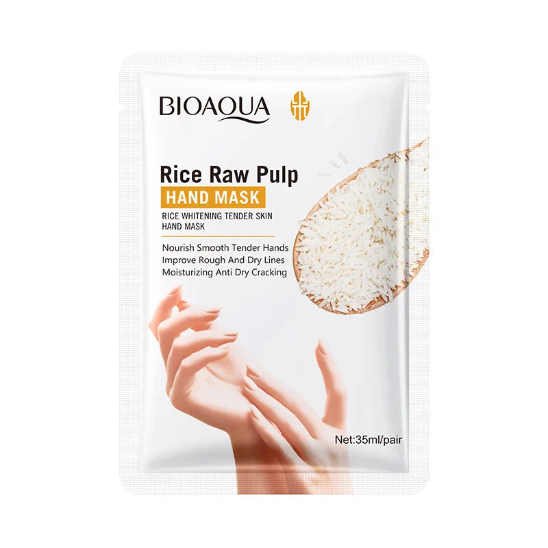 Bioaqua White Rice Hand Mask Moisturizing