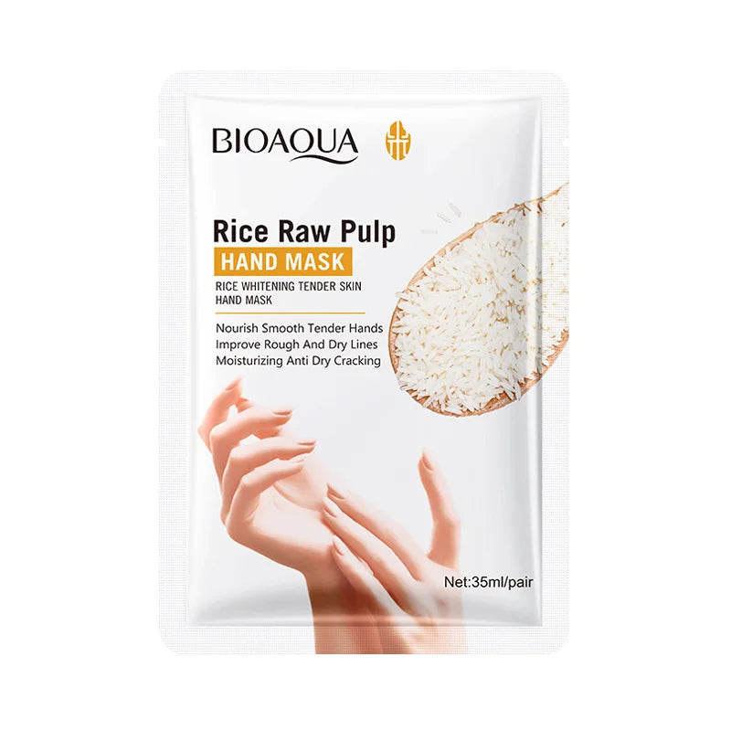Bioaqua White Rice Hand Mask Moisturizing