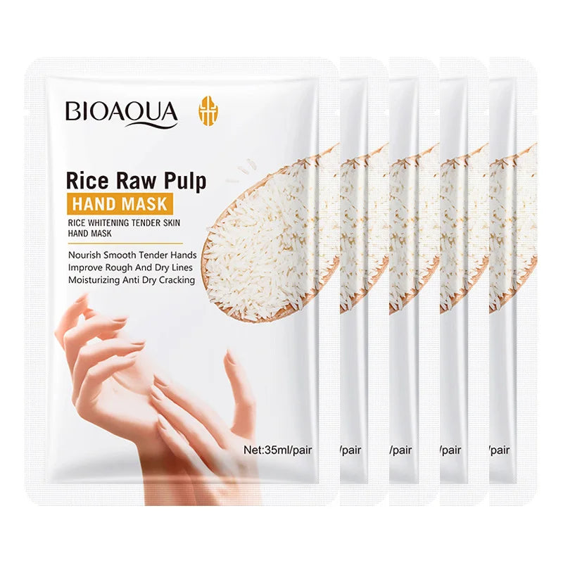 Bioaqua White Rice Hand Mask Moisturizing