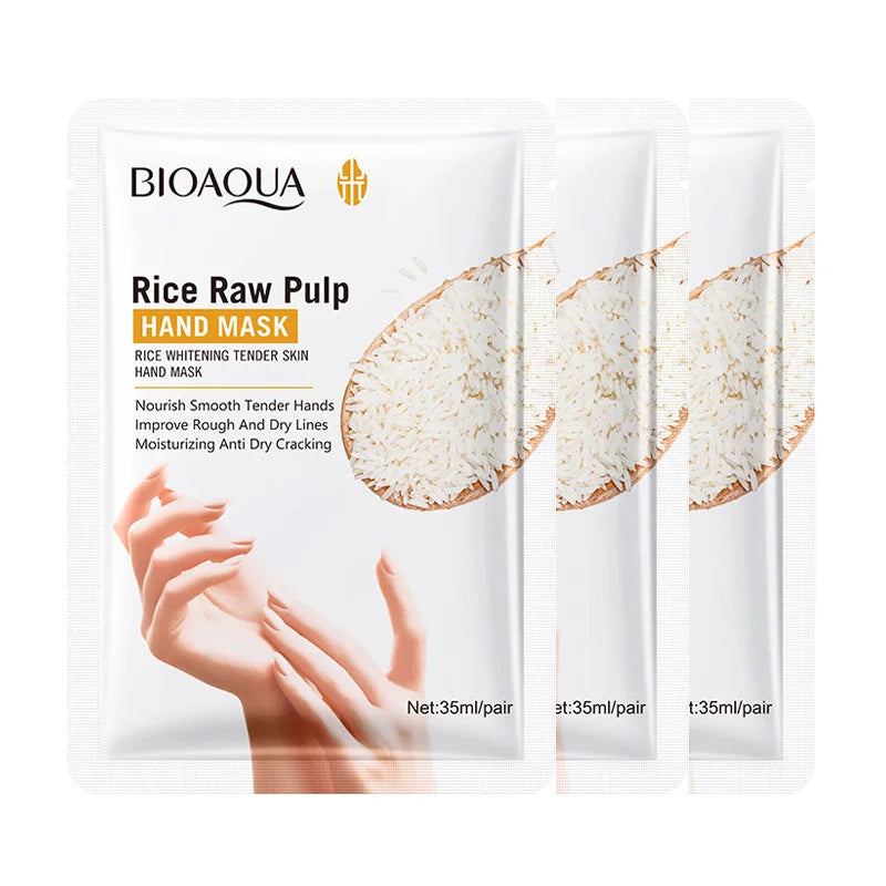 Bioaqua White Rice Hand Mask Moisturizing