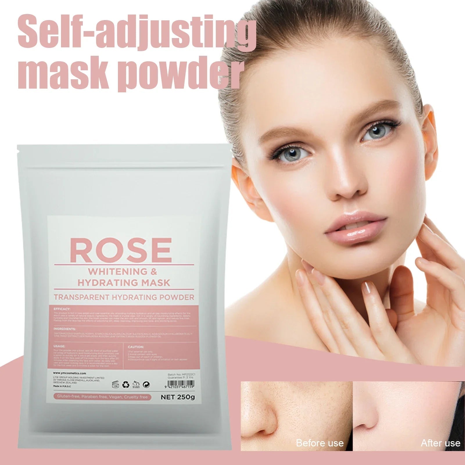 Clay Powder facial detoxification ROSE - Oferta maquillajes
